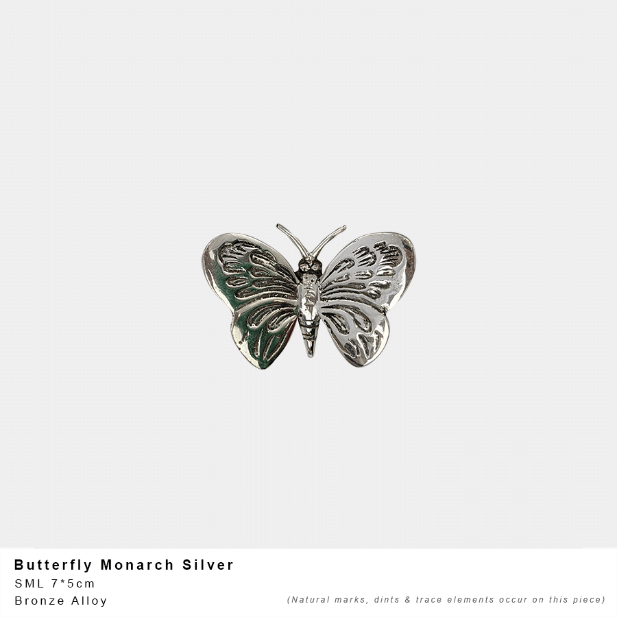 Brass Butterfly - Monarch Silver