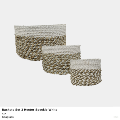 Baskets Set 3 Hector Speckle White