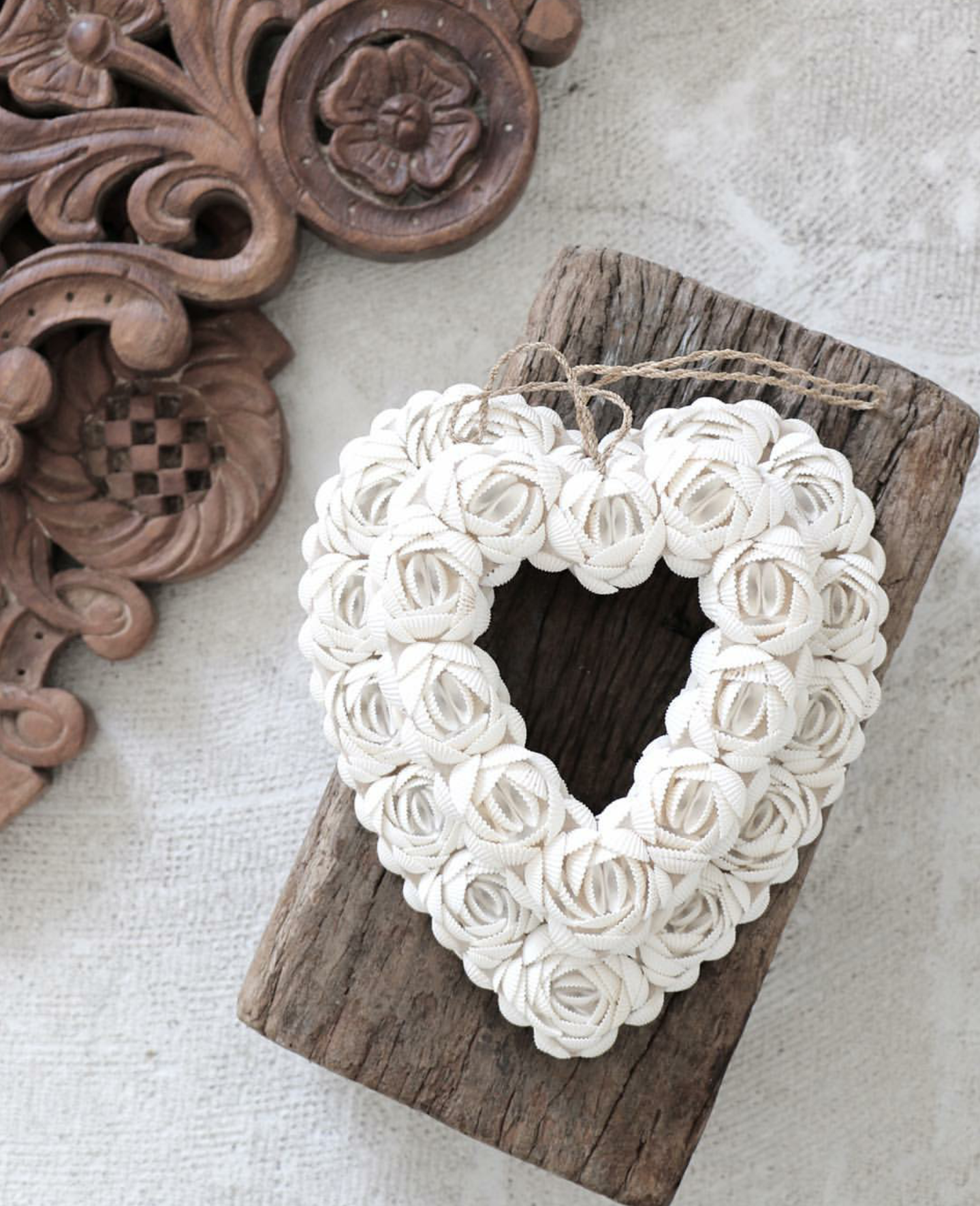 Shell Heart - Rose Design