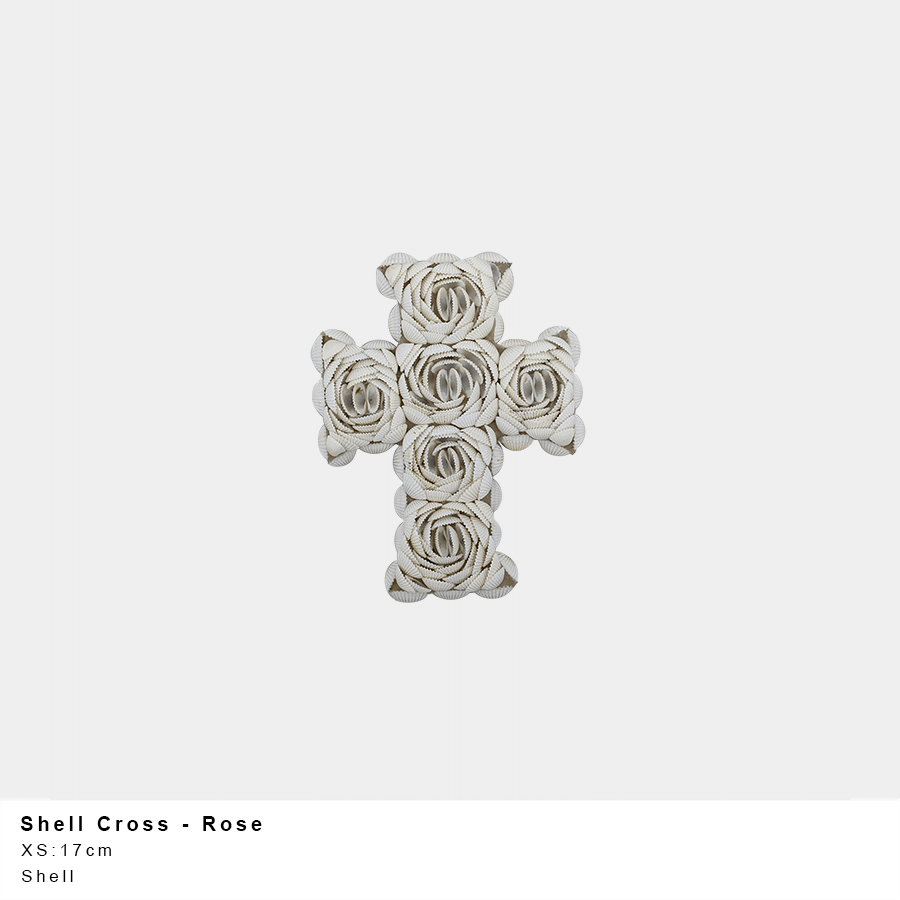 Shell Cross - Rose Design