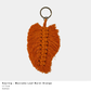 Macrame Leaf Keyring – Handmade Cotton (Multiple Colours)