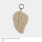 Macrame Leaf Keyring – Handmade Cotton (Multiple Colours)