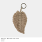 Macrame Leaf Keyring – Handmade Cotton (Multiple Colours)