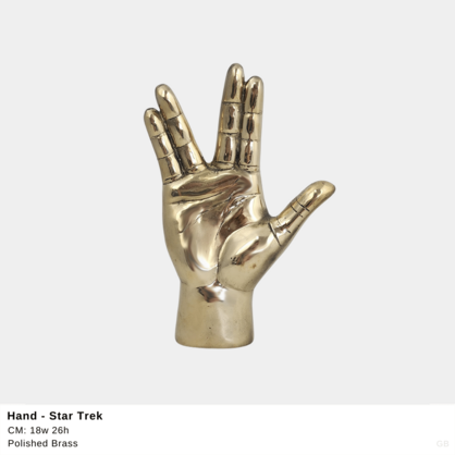 Brass Hand Sculpture – Pop Culture Salute Gesture STV
