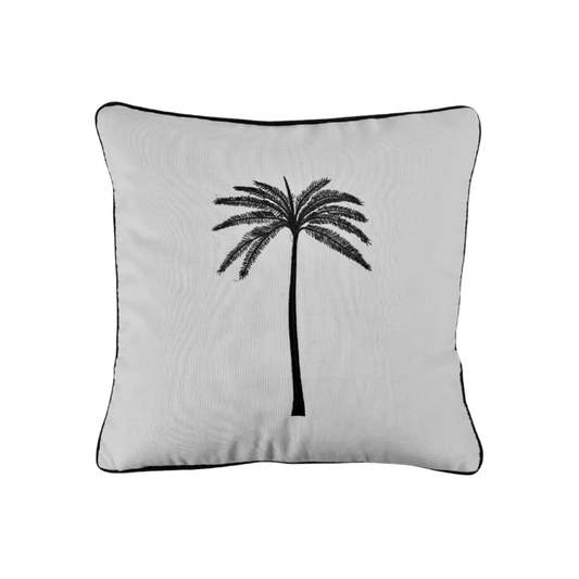 Tropicana Cushion - White/Black 50cm