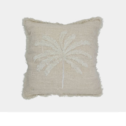 Cushion - Kingston Palm White 50cm