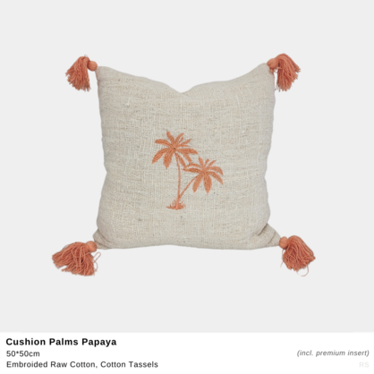 Cushion - Palms Papaya 50cm