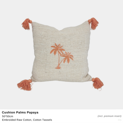 Cushion - Palms Papaya 50cm