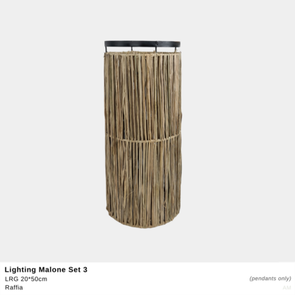 Light Shade Malone Set of 3- Natural