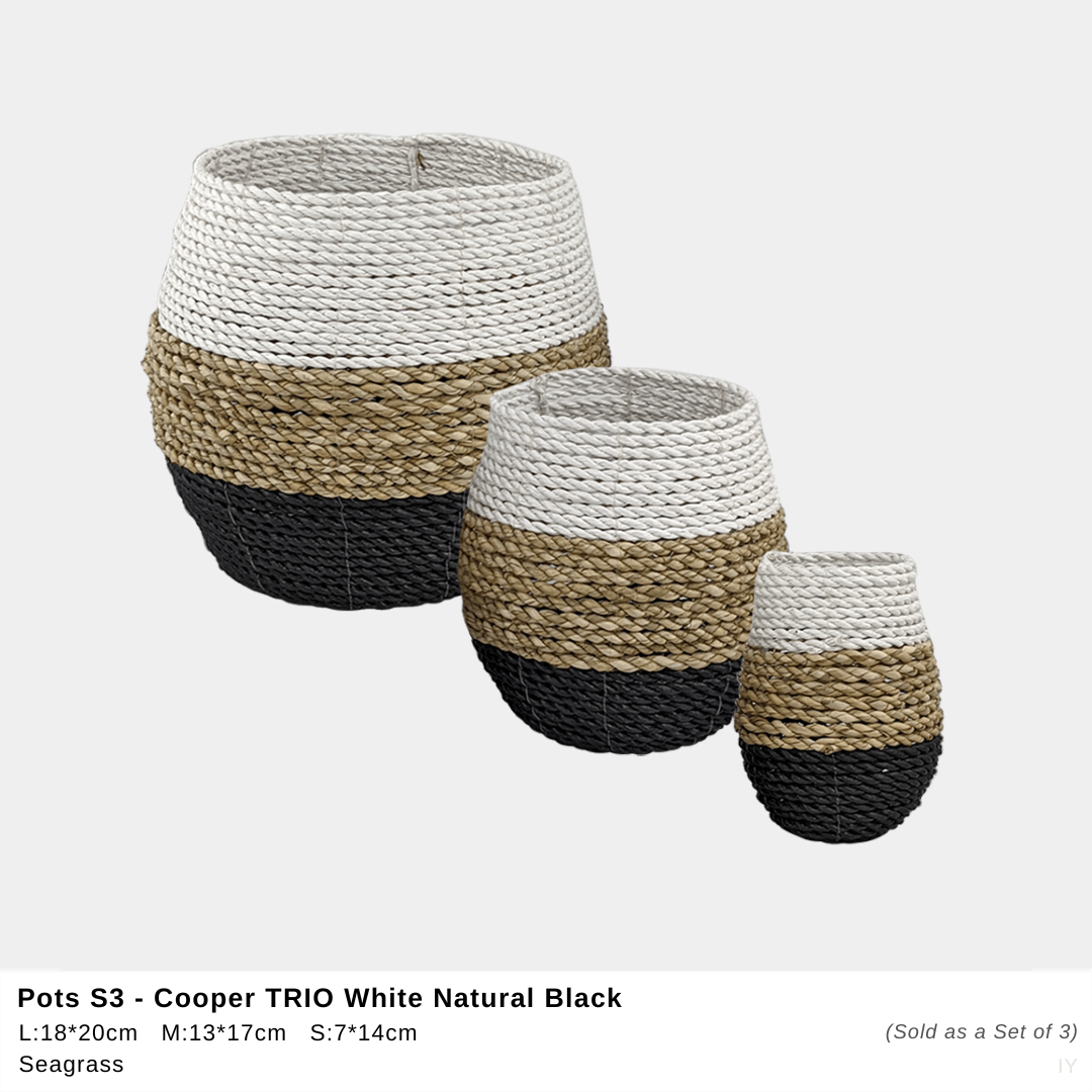 Cooper Pot - Black Natural White