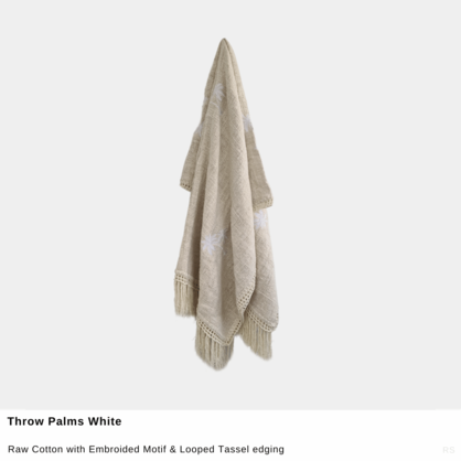 Throw Palms White