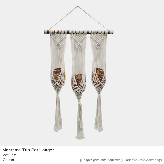 Macrame Trio Pot Holder