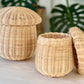 Mini Mushroom Storage Basket – Natural Rattan