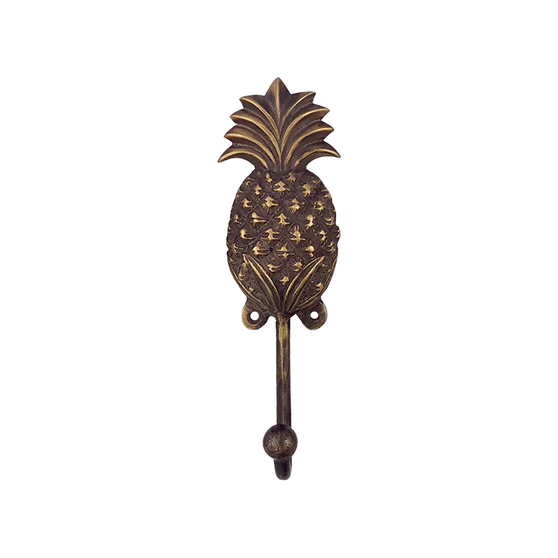 Pineapple Wall Hook - Antique Brass