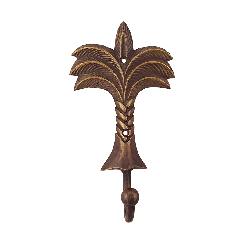 Palm Wall Hook - Antique Brass