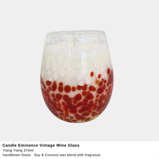 Vintage Wine Glass Candle - Eminence Ylang Ylang